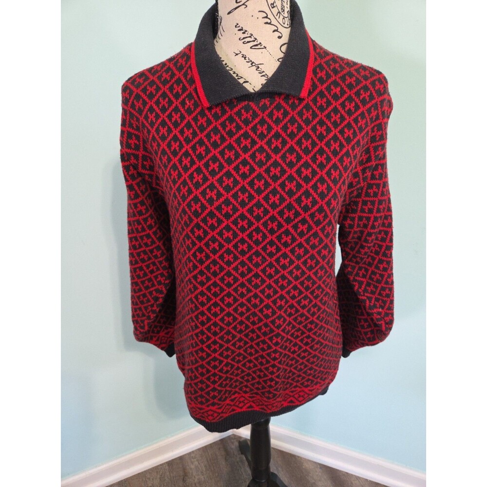 Isle of cotton vintage sweater red small women's grandma core Cottagecore